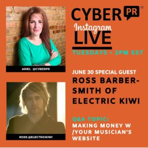 Ross & Ariel IG Live Electric Kiwi Cyber PR